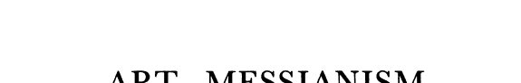Couverture : Art, messianism, and crime