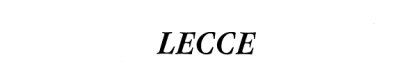 Couverture : Lecce