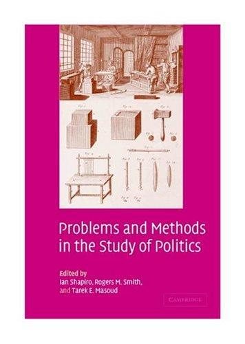 Couverture : Problems and methods in the study of politics