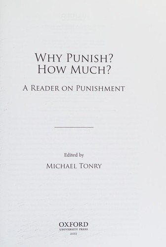 Couverture : Why punish? How much?
