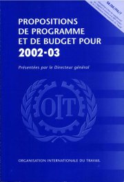 Couverture : Propositions de programme et de budget pour 2002-03 présentées par le Directeur général