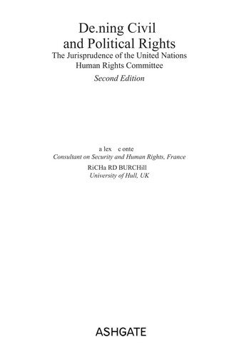 Couverture : Defining civil and political rights
