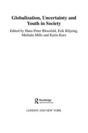 Couverture : Globalization, uncertainty and youth in society