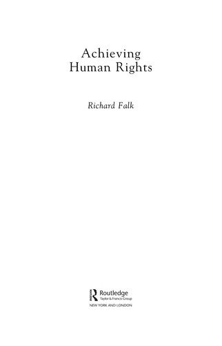 Couverture : Achieving human rights
