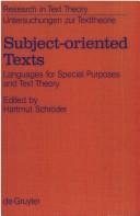Couverture : Subject-oriented texts