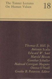 Couverture : The Tanner Lectures on Human Values 1997 (Tanner Lectures on Human Values)