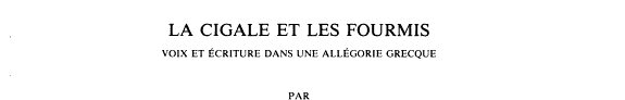 Couverture : La cigale et les fourmis