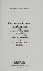 Couverture : Child and school psychology