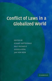 Couverture : Conflict of laws in a globalized world