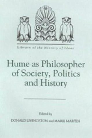 Couverture : Hume as philosopher of society, politics, and history