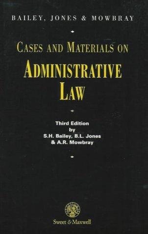 Couverture : Cases and materials on administrative law