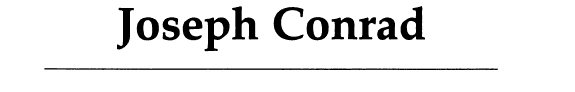 Couverture : Joseph Conrad