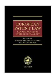 Couverture : European patent law