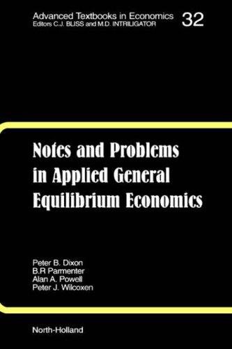 Couverture : Notes and problems in applied general equilibrium economics