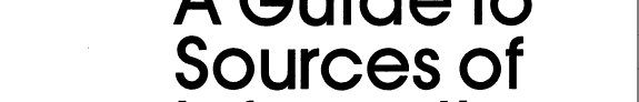 Couverture : A guide to sources of information in libraries