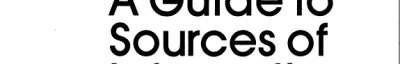 Couverture : A guide to sources of information in libraries