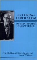 Couverture : The Costs of federalism