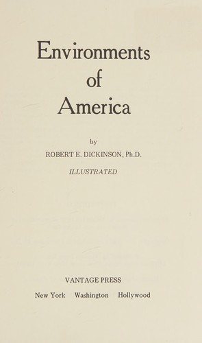 Couverture : Environments of America