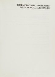 Couverture : Thermodynamic properties of individual substances