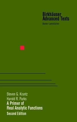 Couverture : A primer of real analytic functions