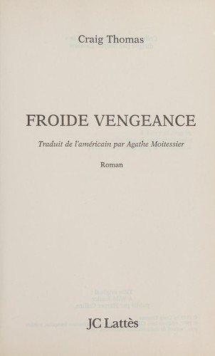 Couverture : Froide vengeance