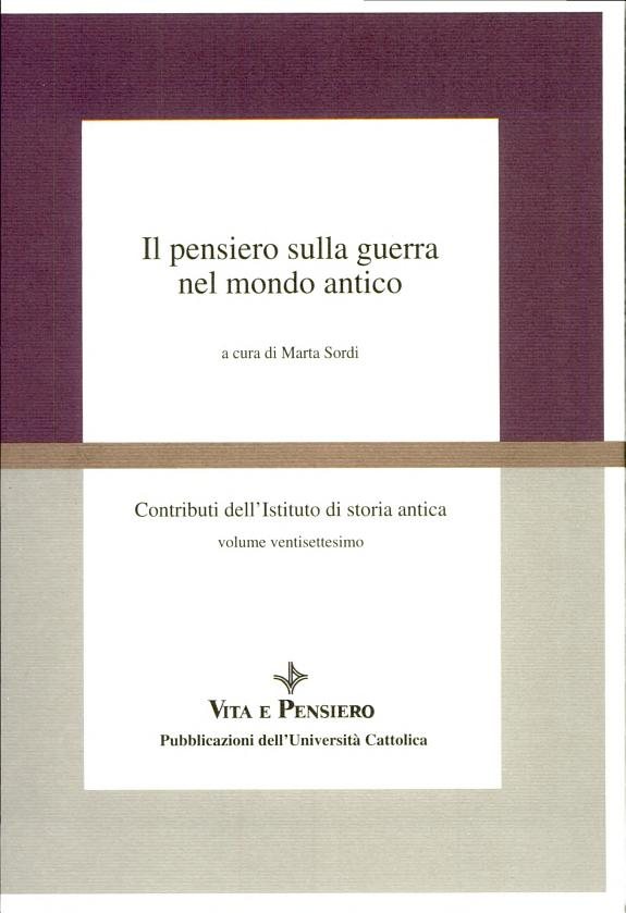 Couverture : Il pensiero sulla guerra nel mondo antico