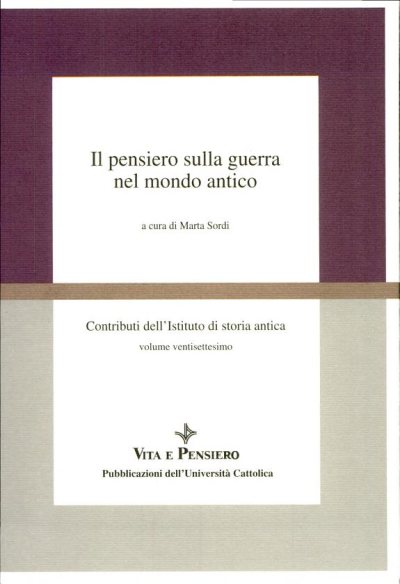 Couverture : Il pensiero sulla guerra nel mondo antico