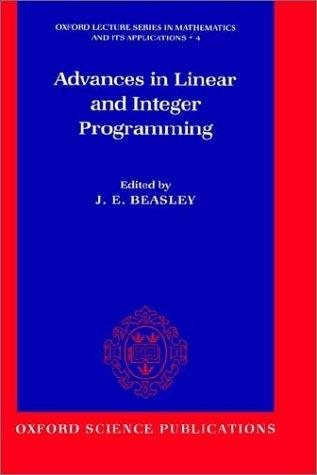 Couverture : Advances in linear and integer programming