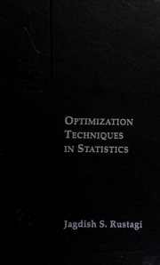 Couverture : Optimization techniques in statistics