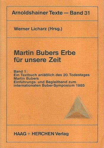 Couverture : Martin Bubers Erbe für unsere Zeit