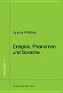 Couverture : Ereignis, Phänomen und Sprache