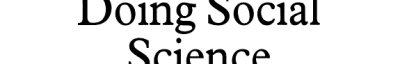 Couverture : Doing Social Science