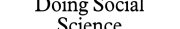 Couverture : Doing Social Science