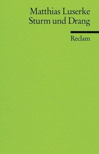 Couverture : Sturm und Drang. Autoren, Texte, Themen.