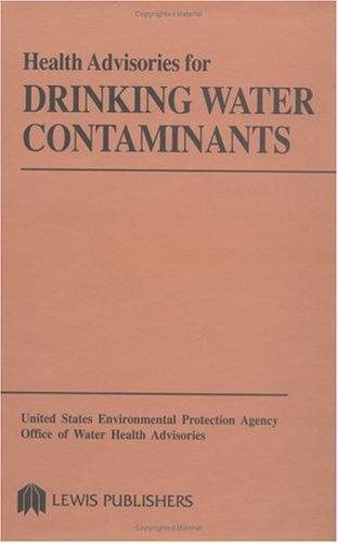 Couverture : Health advisories for drinking water contaminants