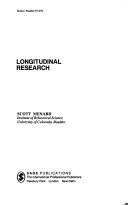 Couverture : Longitudinal Research (Quantitative Applications in the Social Sciences)