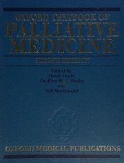 Couverture : Oxford textbook of palliative medicine.