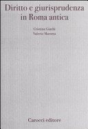 Couverture : Diritto e giurisprudenza in Roma antica