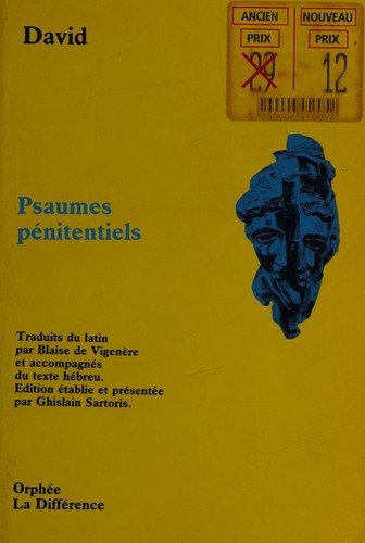 Couverture : Psaumes pénitentiels