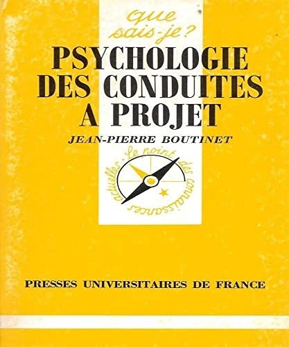 Couverture : Psychologie des conduites à projet