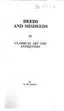Couverture : Deeds and misdeeds in classical art and antiquities