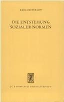 Couverture : Die Entstehung sozialer Normen
