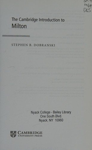 Couverture : The Cambridge Introduction to Milton