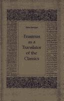 Couverture : Erasmus as a translator of the classics