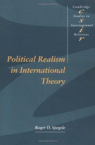 Couverture : Political realism in international theory