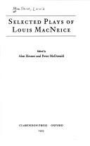 Couverture : Selected plays of Louis MacNeice