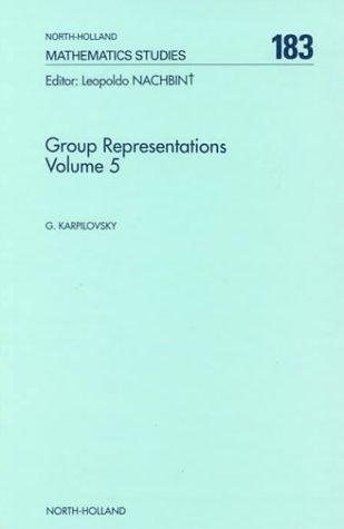 Couverture : Group representations