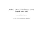 Couverture : Lectures on surfaces