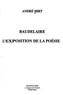 Couverture : Baudelaire, l'exposition de la poésie