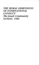 Couverture : The Moral dimensions of international conduct